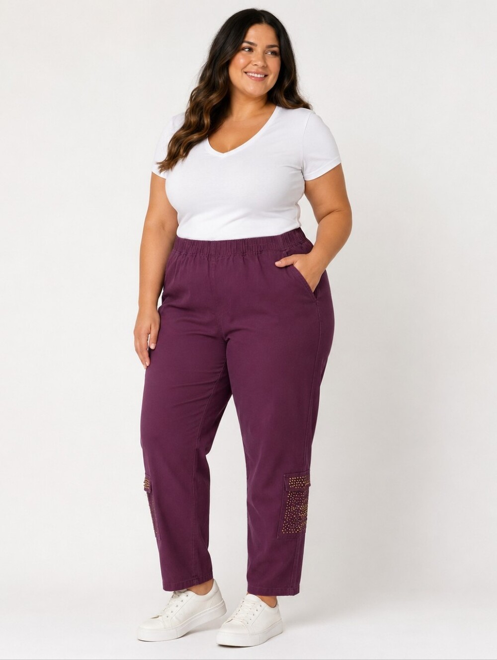 DG2 Diane Gilman Women's Purple Pants 1x New Q